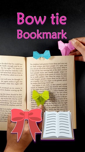 How to Make an Origami Bow tie Bookmark 🎀📖 Easy & Fun #origami #shorts #art #how #bookmark