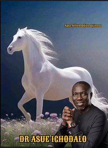 DR ASUE IGHODALO, PREPARE YOURSELF FOR THE OFFICIAL INAUGURATION BY USING THE WHITE HORSE... Asue Ighodalo - AI Comms Asue Ighodalo Support Group | Apst Alfred Uyinosa