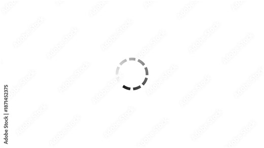 Loading spinner animation with segmented circular progress indicator. Loading ring shows waiting, buffering, and processing status. Loading icon supports web, app, and software interface use.