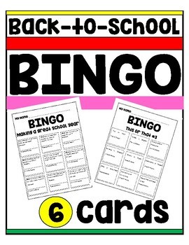 Back To School Bingo Worksheets - Ice Breakers for the First Weeks of School