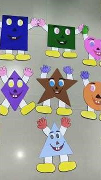 shapes project for LKG/easy to make shapes project/ #diy//Hand made by myself 🤗/Ayaan& mom's World