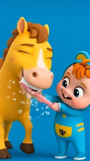 Kids Learn To Brush Teeth🦷✨ | Good Habits | Nursery Baby Cartoon 🐥#toddlersongs​​ #shorts​​ Brush