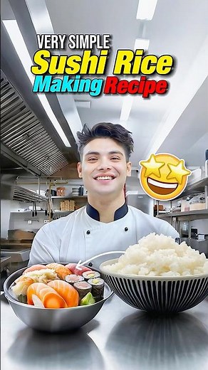 Very Simple Sushi Rice 🍣🍚 | Perfect Sticky Rice Recipe 👨‍🍳✨ #chefrajachandra