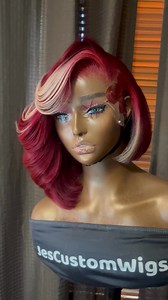 Have you a slice 😋.. ‘RED VELVET UNIT’ READY TO SHIP This color was achieved using natural black bundles 🤓👈🏾JesCustomWigss.com | Jessica Johnson
