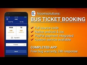 Bus ticket booking android app template, script, source code for sale