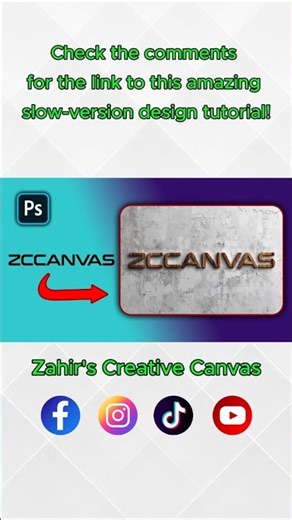 Stylish Text Effect with PSD Mockup in Photoshop ✨ #shorts #zccanvas