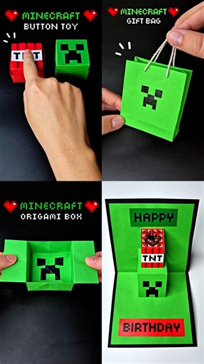 4 EPIC Minecraft Creeper Crafts You MUST Try! 💚 DIY Gifts & Toys 💥 #diy #papercraft