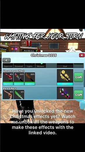 I unlocked all Christmas Effects in MM2