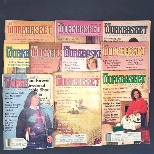1986 Workbasket Magazine With Vintage Crochet & Tatting Patterns - Etsy