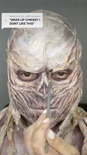 8.4K views · 147 reactions | Wake up, Chrissy! I don’t like this  #STRANGERTHINGS #Vecna Makeup Look #HalloweenMakeupTutorial #SFXMakeup #MakeupTutorial #VecnaMakeup #CrazyMakeup | TheFauxChanel | Facebook