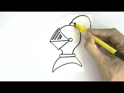 How to draw Knight in easy steps for children, kids, beginners