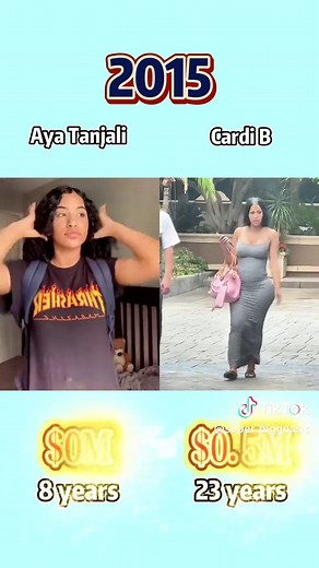 Compare net worth of Aya Tanjali and Cardi B's net worth!Why did streamer Aya Tanjali talk trash about Cardi B#usa #celebrity #fyp #us #foryou #cardib #ayatanjali