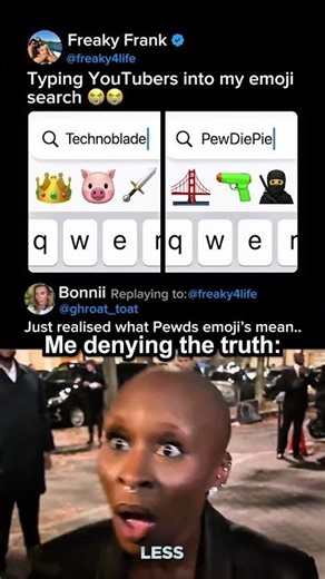 Technoblade vs PewDiePie Emoji Search 💀🤯
