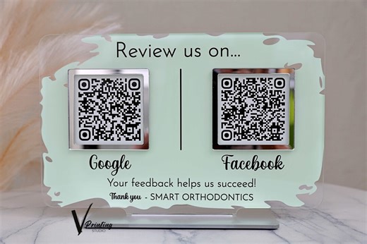 Custom Google Business Review QR Code Sign | Social Media Marketing - Etsy