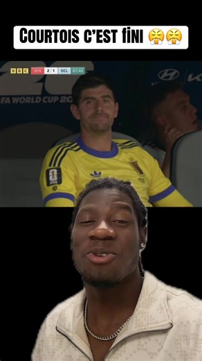 Courtois c’est fini 😤😤 Belgique éliminé #fifaworldcup #courtois #foot #belgique
