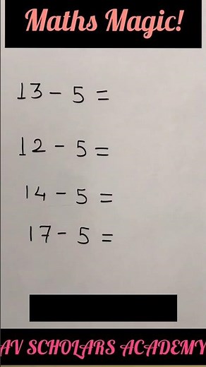 Subtraction Trick 🔥 | 12 - 5 Fast Method (No Borrowing) #maths