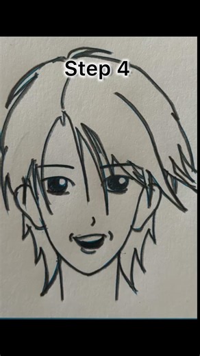 Manga drawing in 5 simple steps 😍✏️#animedrawing #manga #anime #art