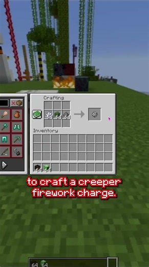 Creeper firework charge #minecraft #fyp #shorts