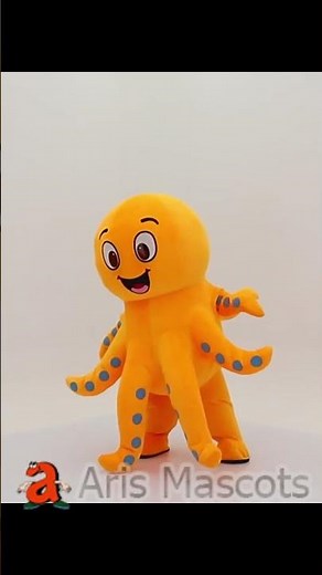 Adult Full Body Inflatable Orange Octopus Mascot Costume for Entertainments and Stage Performance