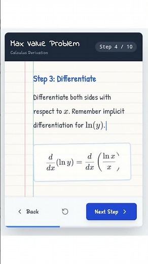 Find the Maximum Value of x^(1/x) | Calculus Optimization ✍️ #maths #calculus #algebra #maxmin