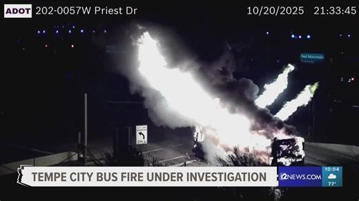 Tempe bus that runs on compressed natural gas catches fire