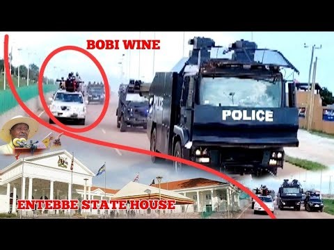BREAKING NEWS,TENSION AT STATE HOUSE AS BOBI WINE HEADS TO ENTEBBE, WATCH HOW SECURITY WAS IN FEAR