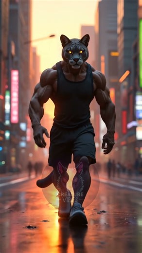 "🐆🔥 The Giant Puma Walking Through the City! ⚡"