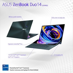 Introducing the NEW #ASUS #ZenBook Duo 14! The laptop’s brilliant display with a tilted secondary screen lets you harness limitless creative possibilities. #TheLaptopofTomorrow | ASUS