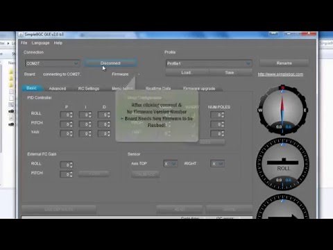Alexmos Brushless Gimbal Controller USB Driver Install & Initial Firmware