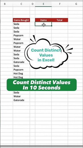 Count Unique Values in Excel in Just 10 Seconds 😱 | Excel Trick #excel #exceltricks #exceltips