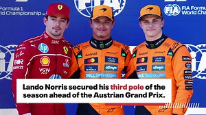 Austrian GP qualifying: Lando Norris takes pole ahead of Charles Leclerc