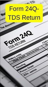 Form 24Q TDS Retur. #incometaxreturn #incometax #tds