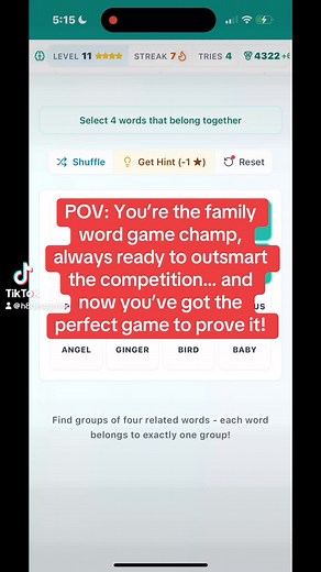 Who’s the ultimate word master in your inner circle? Tag your rival! 💪#WordGame #BrainTraining #PuzzleLover #ChallengeAccepted#connectionsgame | H8des Gaming