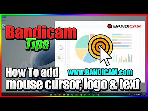 How to add mouse cursor, logo and text to video - Bandicam Screen Recorder