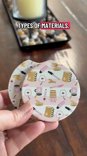 Sublimation car coasters, neoprene or ceramic? Which one would you choose? #sublimationprinting #sublimation #carcoasters #daisylanecompany #tiktokblackfriday | Daisy Lane