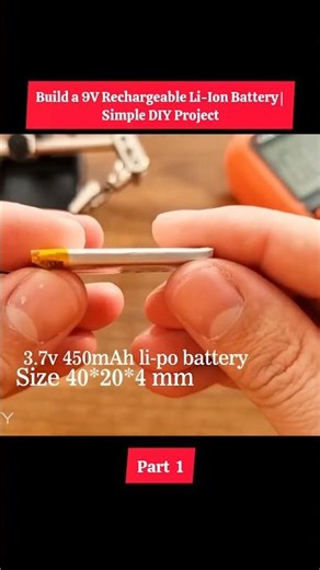 ​Build a 9V Rechargeable Li-Ion Battery | Simple DIY Project #shorts
