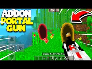 INCRÍVEL ESSE ADDON/MOD DE PORTAL GUN PARA MINECRAFT PE 1.20! (Minecraft bedrock edition)