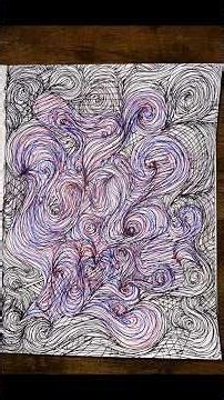 Abstract Omnilinear free hand drawing with both my hands