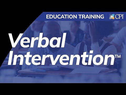 Education: CPI Verbal Intervention™ Training