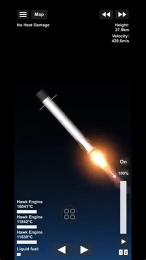 Falcon 9 Rocket Landing in Space Flight Simulator | Insane Precision 🚀 #spacex #gamingvideo #games