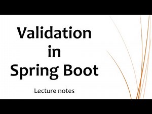 Validation in Spring Boot