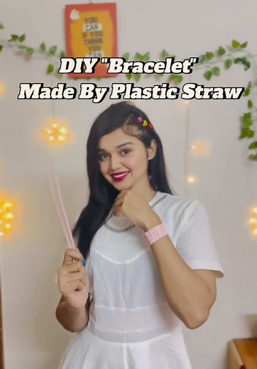 DIY Bracelet Tutorial Using Plastic Straws