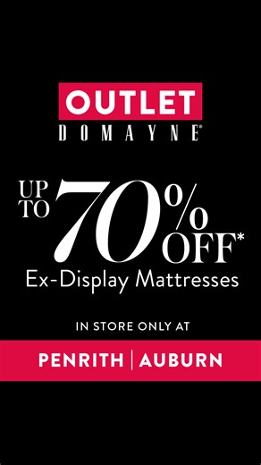 Don't miss out on these huge deals at Domayne Penrith and Auburn Outlets! Save on all your favourites in Bedding, Manchester, Furniture & more. Shop these amazing offers in store now! Ends 10/09/25. In store only. *Discounts are off the normal ticketed prices. | Domayne Australia