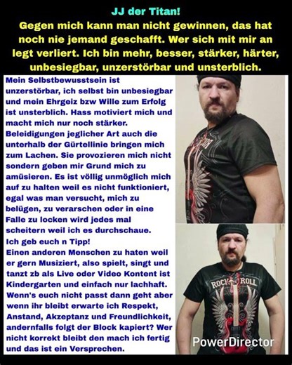 JJ - the Titan, King of Rock. ( Ich bin der beste, gewöhn dich dran. )