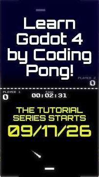 Learn Godot 4 with Pong - The Series Starts 09/17/26 ! #shorts #godot #gamedev #tutorial #indiedev
