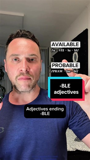 Mastering the Pronunciation of -BLE Adjectives in English