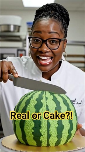 Cutting a Watermelon… But It’s CAKE?! 😱🍉🍰