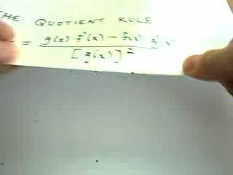 The Quotient Rule