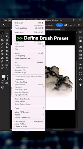 How to create a cloud brush in Photoshop