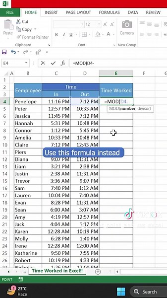 Time worked in Excel . #excel #exceltips exceltips #exceltricks #scribe #scribehow #excel #exceltips‼️ #excel #exceltips #exceltutorial #exceltricks #spreadsheet #office #microsoft #tutorial #spreadsheets #business #excelformulas #scribe #scribehow #excel #exceltips #exceltricks #excel #exceltips #exceltricks #spreadsheets #exceltutorial #msexceltricks #excelshortcuts #shortcutkeys #PowerBI #trendingpost